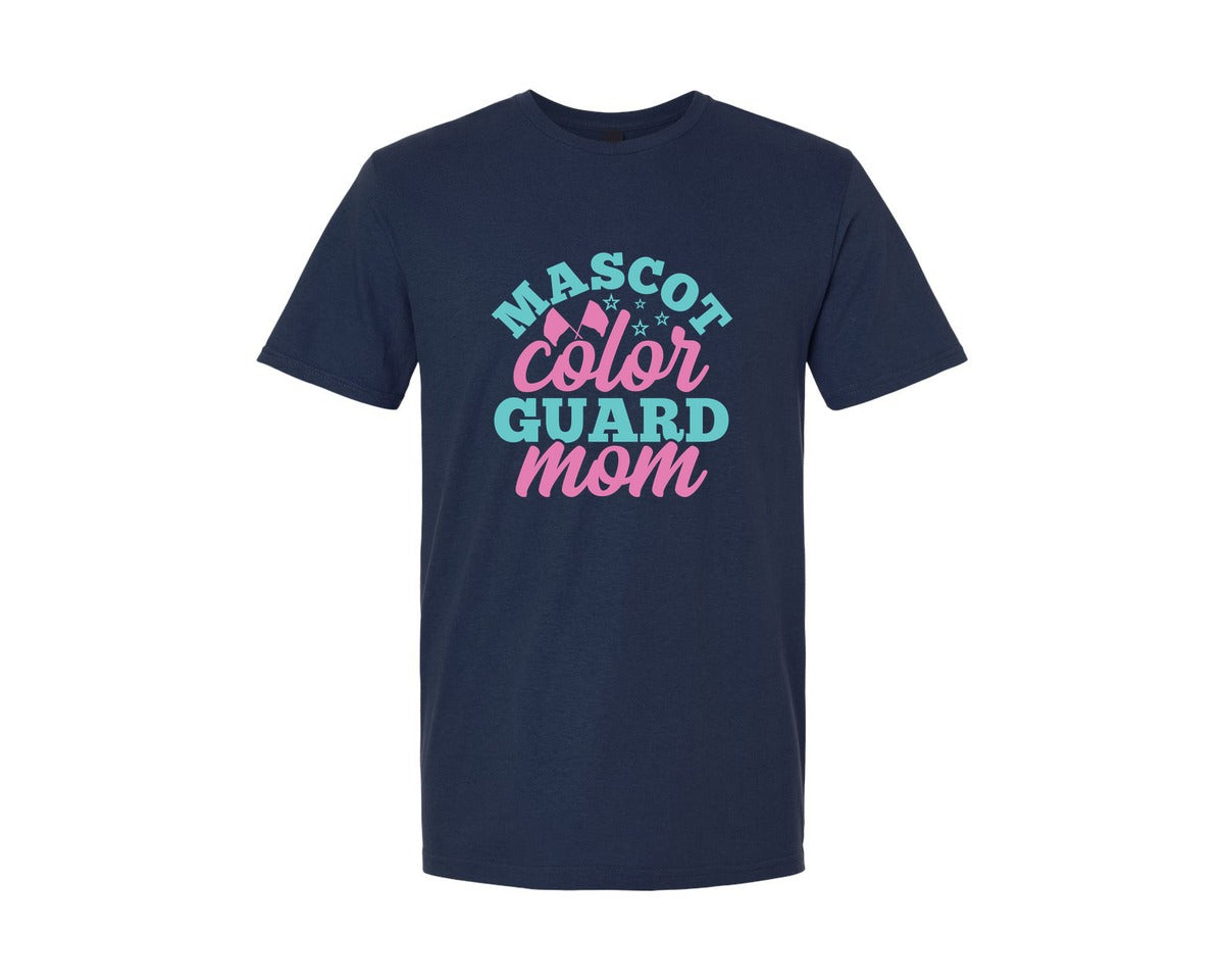 brand:Generic|color:Navy|Mascot Color Guard Mom Quote Design 6 Graphic T-Shirt