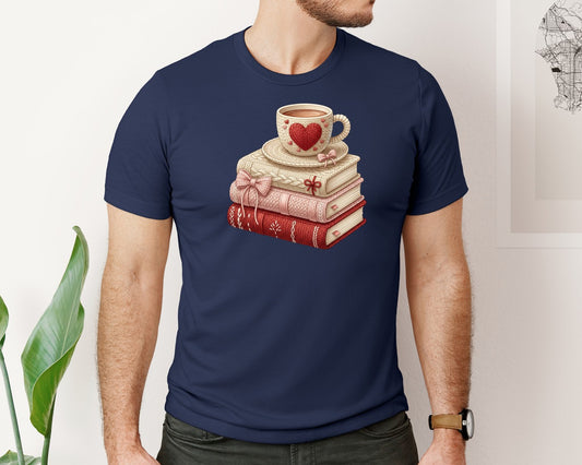 Crochet Books And Coffee Graphic T-Shirt