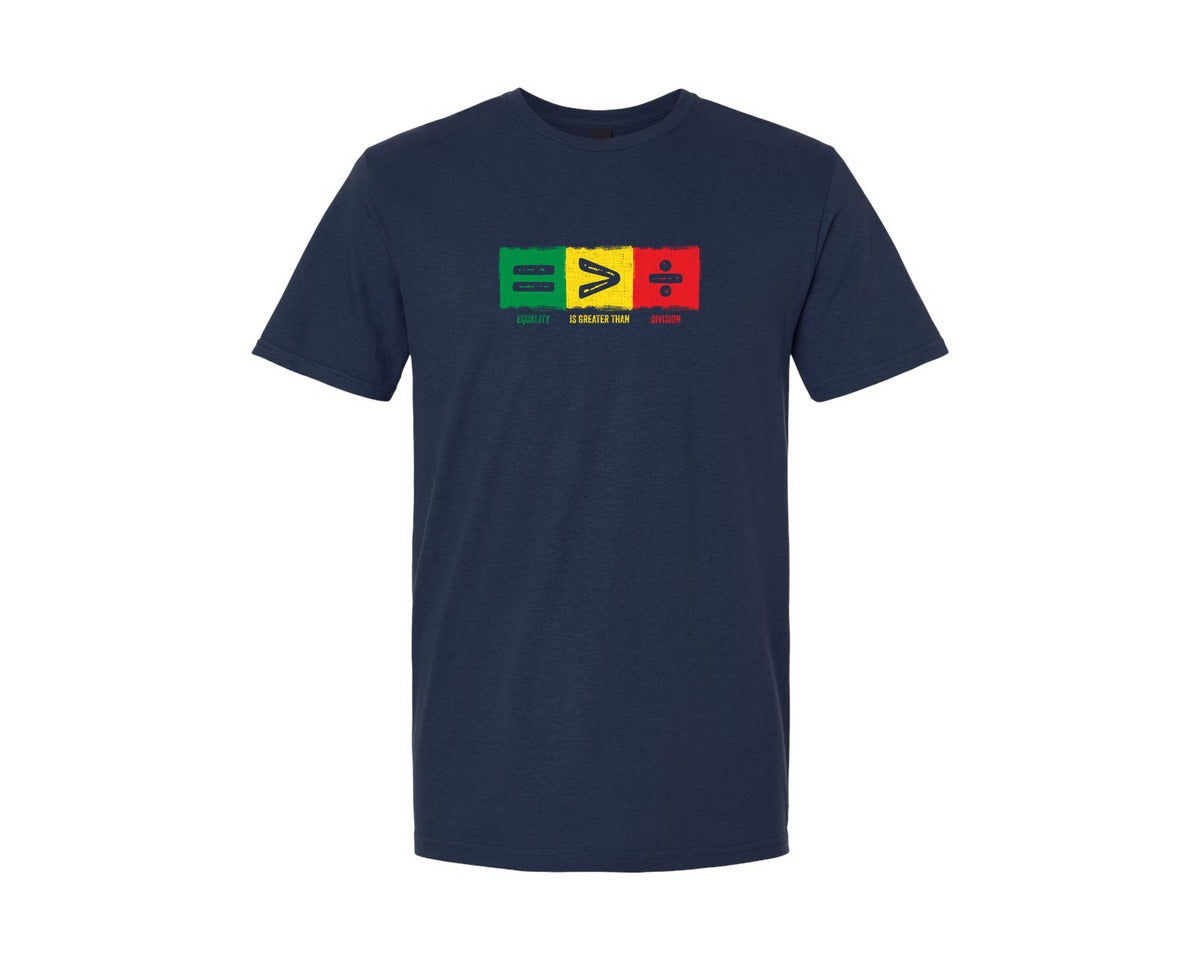 brand:Generic|color:Navy|Equality Is Greater Than Division 11 Graphic T-Shirt