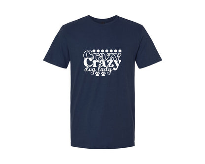 brand:Generic|color:Navy|Crazy Dog Lady 127 Graphic T-Shirt