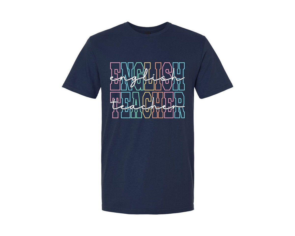 brand:Generic|color:Navy|Comfort Colors English Teacher Shirt Graphic T-Shirt