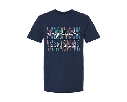brand:Generic|color:Navy|Comfort Colors English Teacher Shirt Graphic T-Shirt