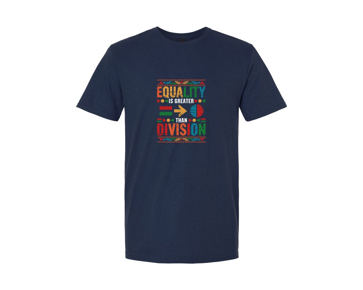 brand:Generic|color:Navy|Equality Is Greater Than Division 6 Graphic T-Shirt