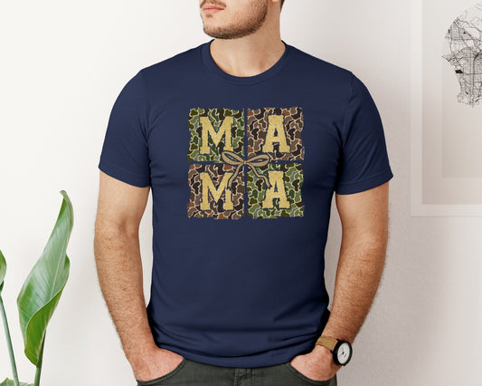 Camo Mama Green Brown Camouflage Graphic T-Shirt