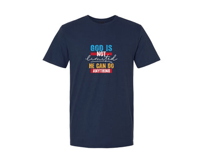 brand:Generic|color:Navy|God Is Not Limited He Can Do Anything 2 Graphic T-Shirt