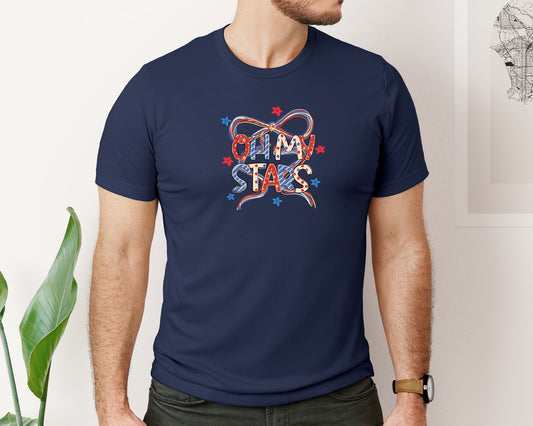 Oh My Stars 4Th Of July Coquette Graphic T-Shirt