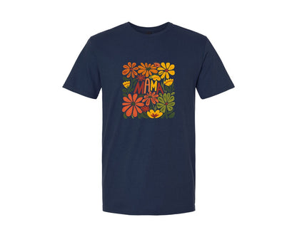brand:Generic|color:Navy|Retro Floral Mama Boho Mothers Day 3 Graphic T-Shirt