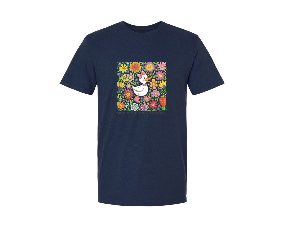 brand:Generic|color:Navy|Funny Mama Goose Boho Floral Graphic T-Shirt