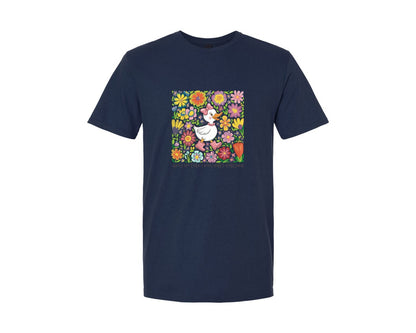 brand:Generic|color:Navy|Funny Mama Goose Boho Floral Graphic T-Shirt