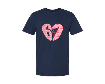 brand:Generic|color:Navy|Funny 6 7 Valentine Six Seven Graphic T-Shirt