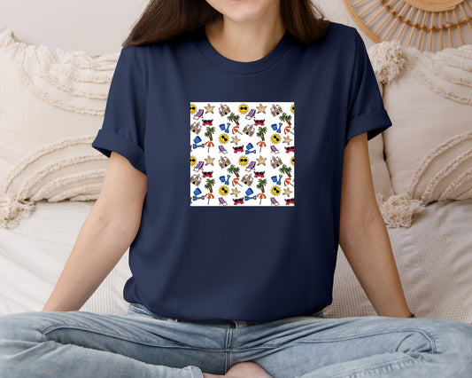 Beach Seamless 12 X 12 Pattern Scrapbook Graphic T-Shirt