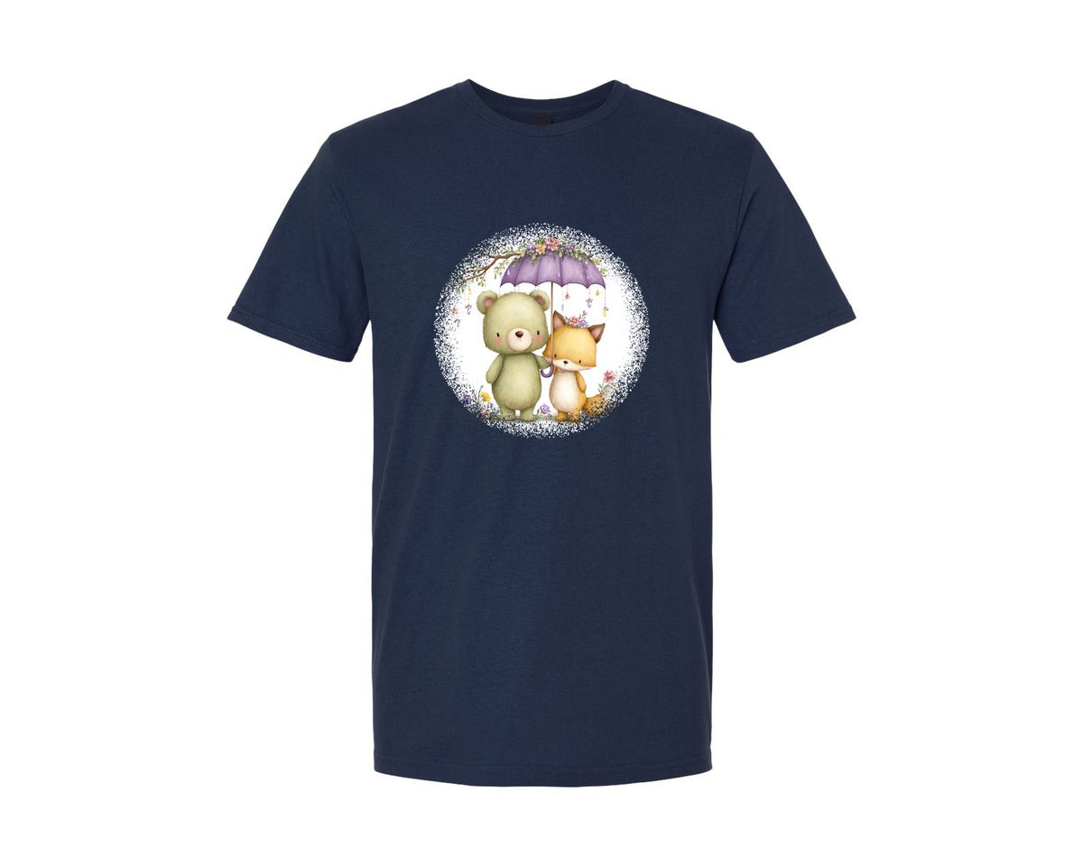 brand:Generic|color:Navy|Couple Animals Round Tshirt 36 Graphic T-Shirt