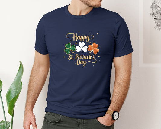 Preppy St Patricks Day Love Shamrock Graphic T-Shirt
