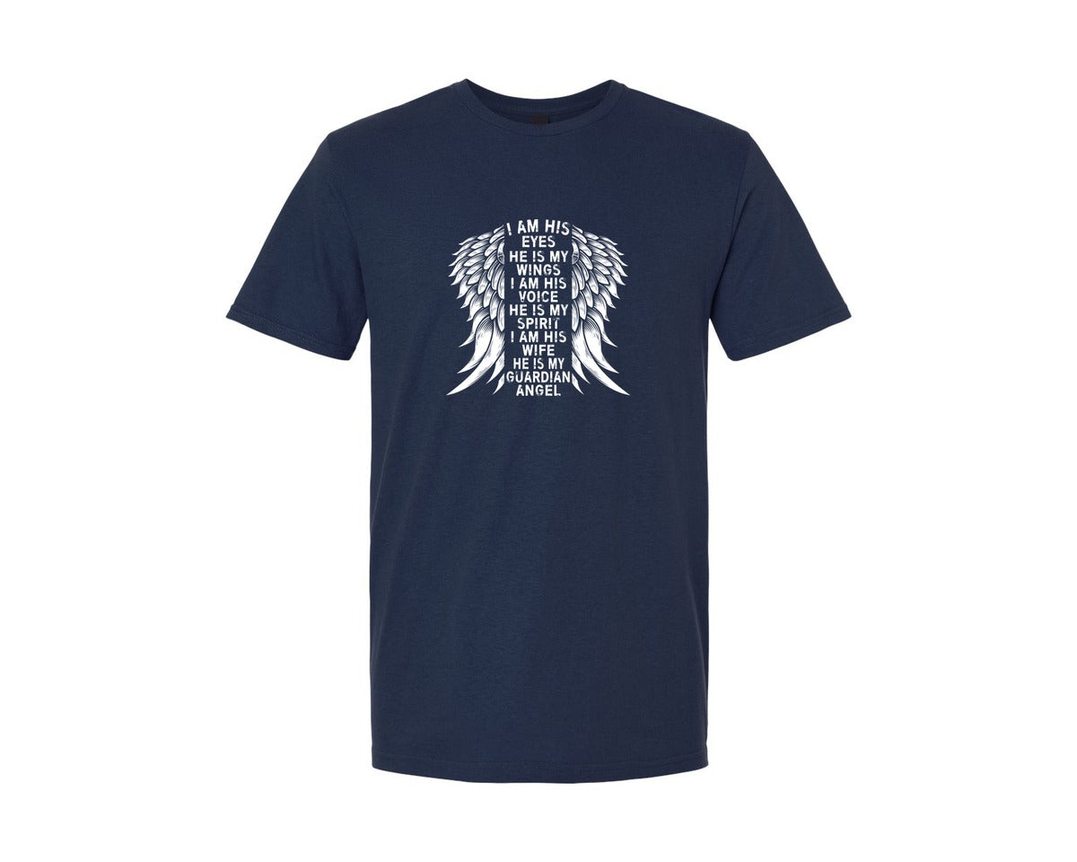 brand:Generic|color:Navy|I Am His Eyes He Is Memorial Day T Shirt Graphic T-Shirt
