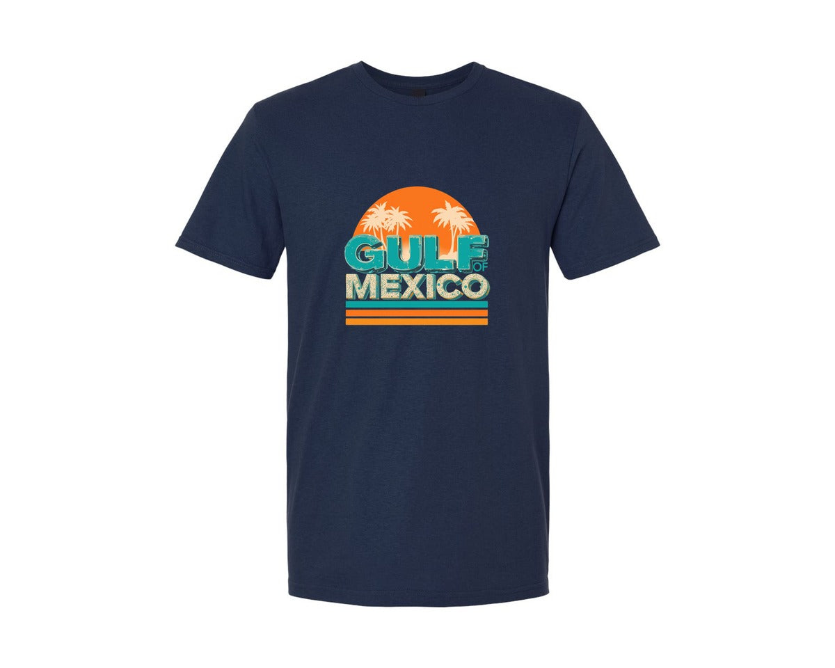 brand:Generic|color:Navy|Retro Gulf Mexico T Shirt Design Graphic T-Shirt