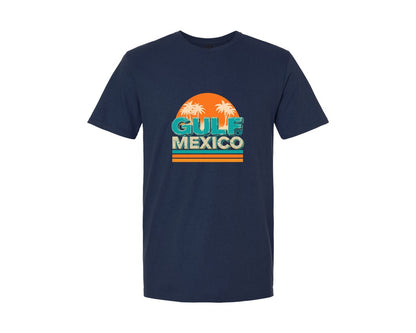 brand:Generic|color:Navy|Retro Gulf Mexico T Shirt Design Graphic T-Shirt