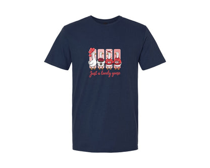 brand:Generic|color:Navy|Just A Lovely Goose Valentine 4 Graphic T-Shirt