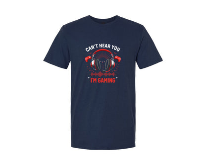brand:Generic|color:Navy|Cant Hear You Im Gaming 3 Graphic T-Shirt