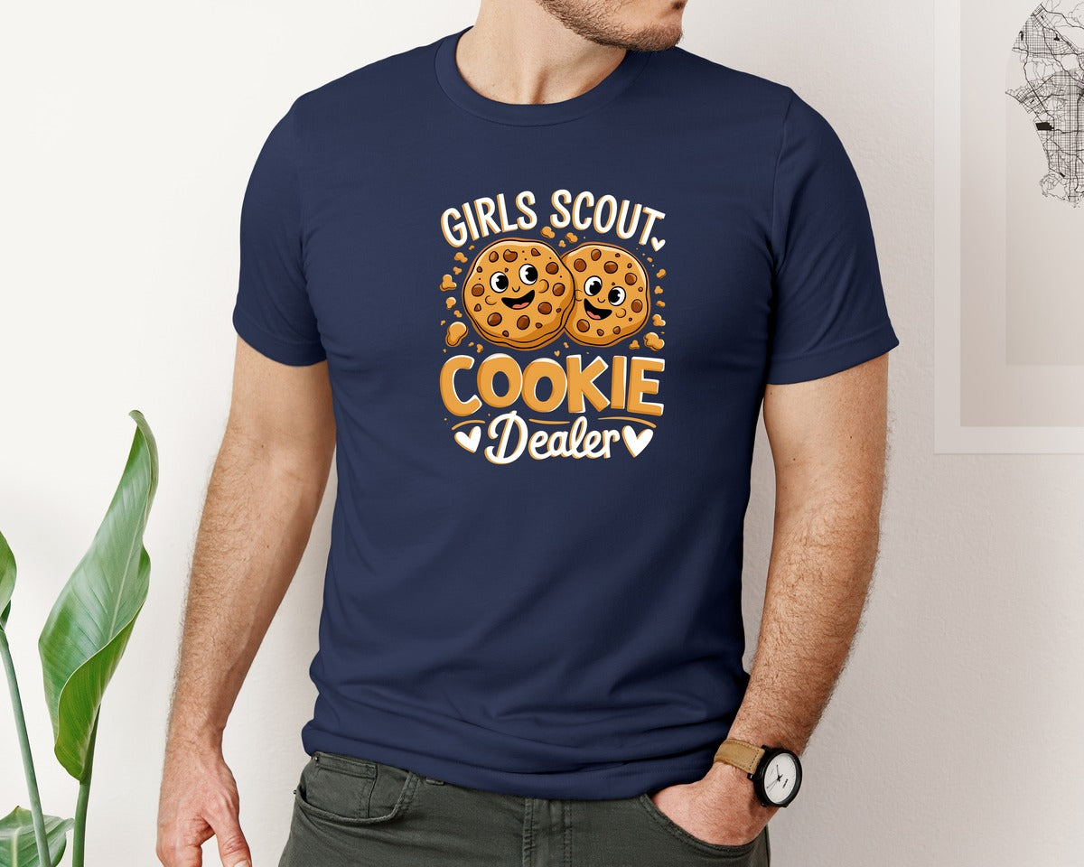 brand:Bella Canvas|color:Navy|Girls Scout Cookie Dealer T Shirt Graphic T-Shirt