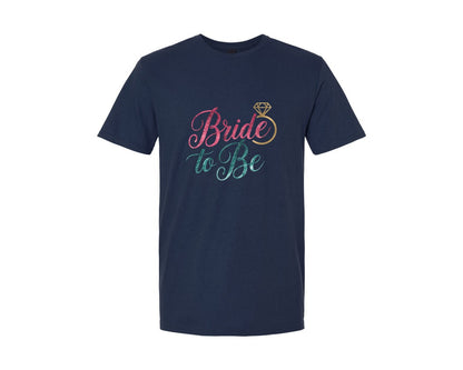 brand:Generic|color:Navy|Bride To Be Engagement Ring Graphic T-Shirt