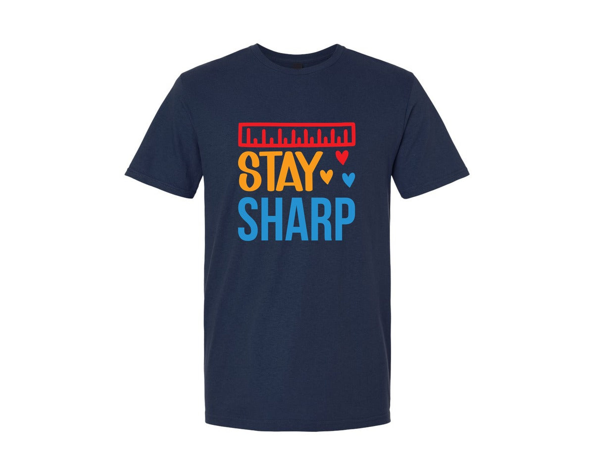 brand:Generic|color:Navy|Stay Sharp Design Graphic T-Shirt