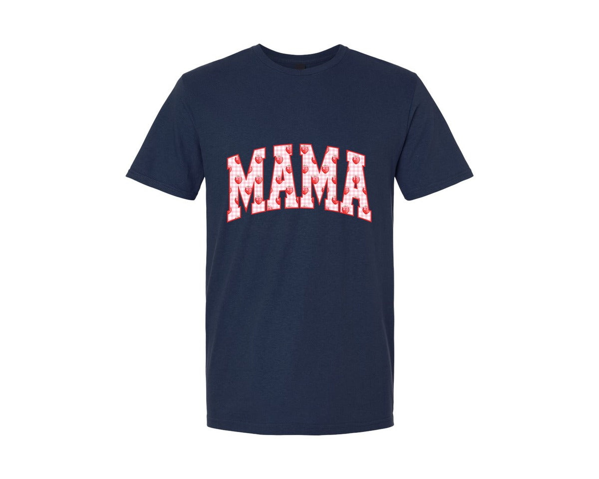 brand:Generic|color:Navy|Mama Summer Spring Mama Strawberry Graphic T-Shirt