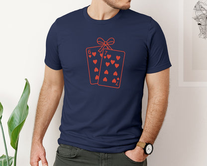 brand:Bella Canvas|color:Navy|Valentine 67 Card 2 Graphic T-Shirt