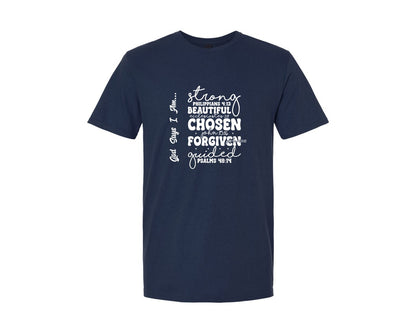 brand:Generic|color:Navy|God Says I Am Jesus Graphic T-Shirt