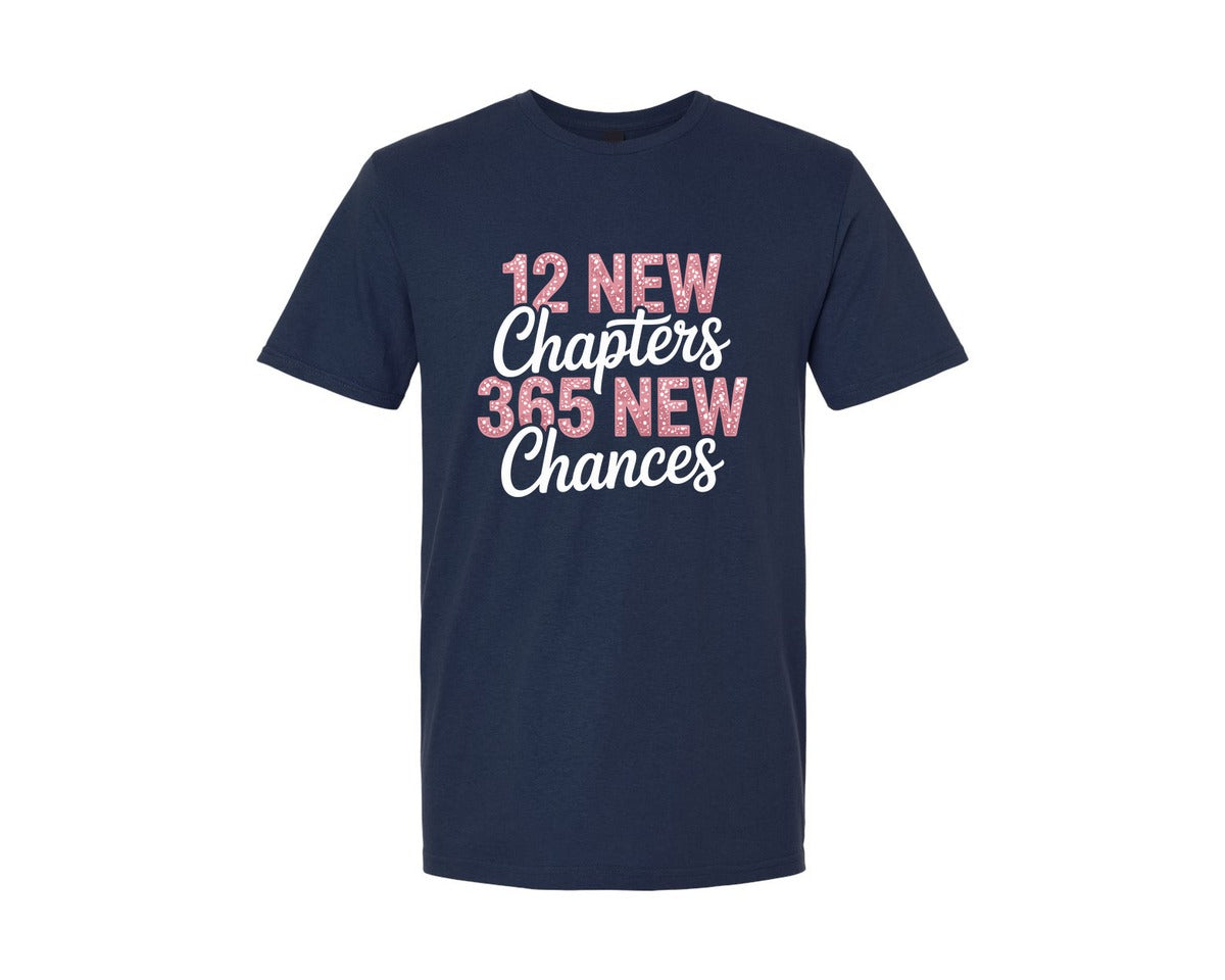 brand:Generic|color:Navy|12 New Chapters 365 New Chances 14 Graphic T-Shirt