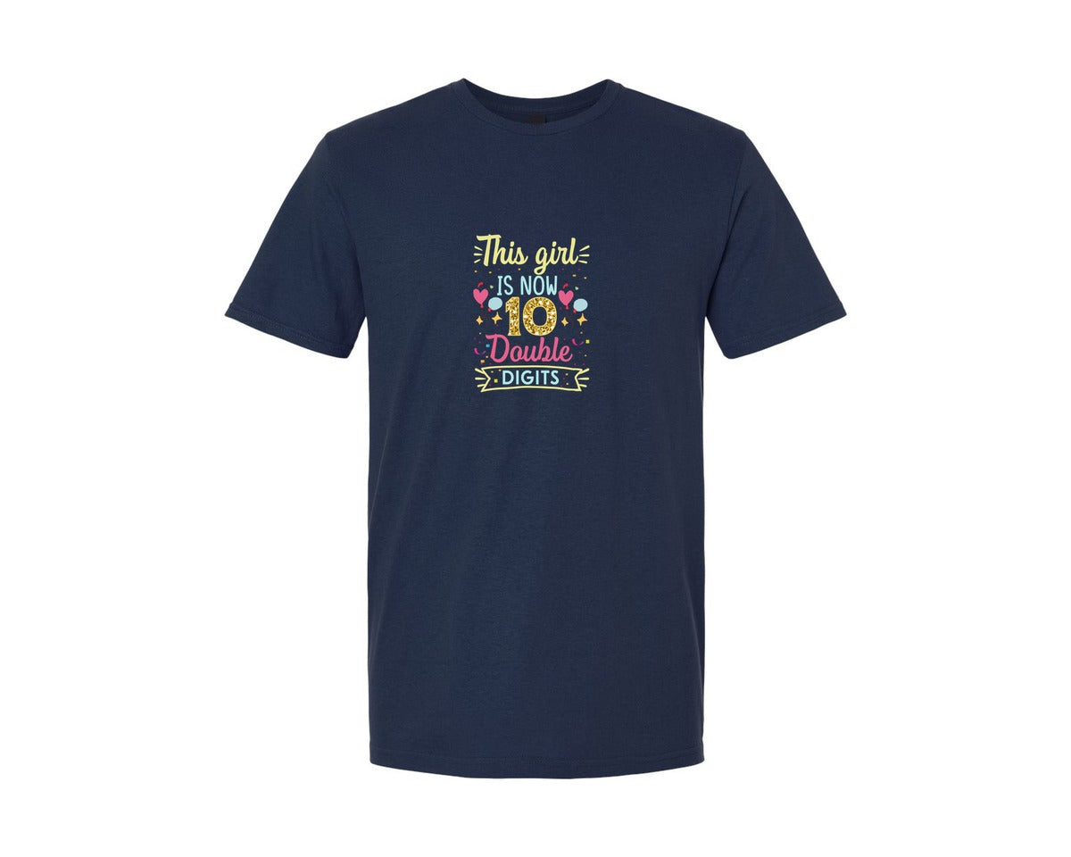 brand:Generic|color:Navy|Birthday T Shirtthis Girl Double Digit Graphic T-Shirt