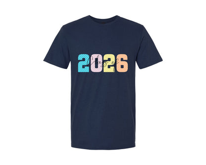 brand:Generic|color:Navy|Class Of 2026 Graduation Graphic T-Shirt