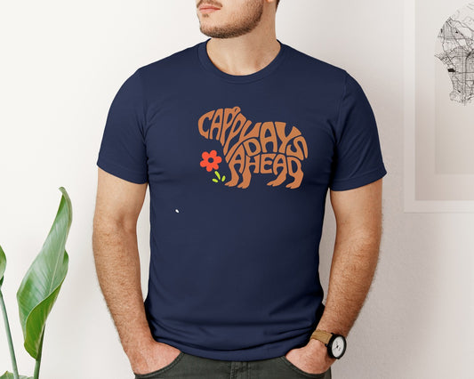 Cappy Days Ahead Word Art Capybara Graphic T-Shirt