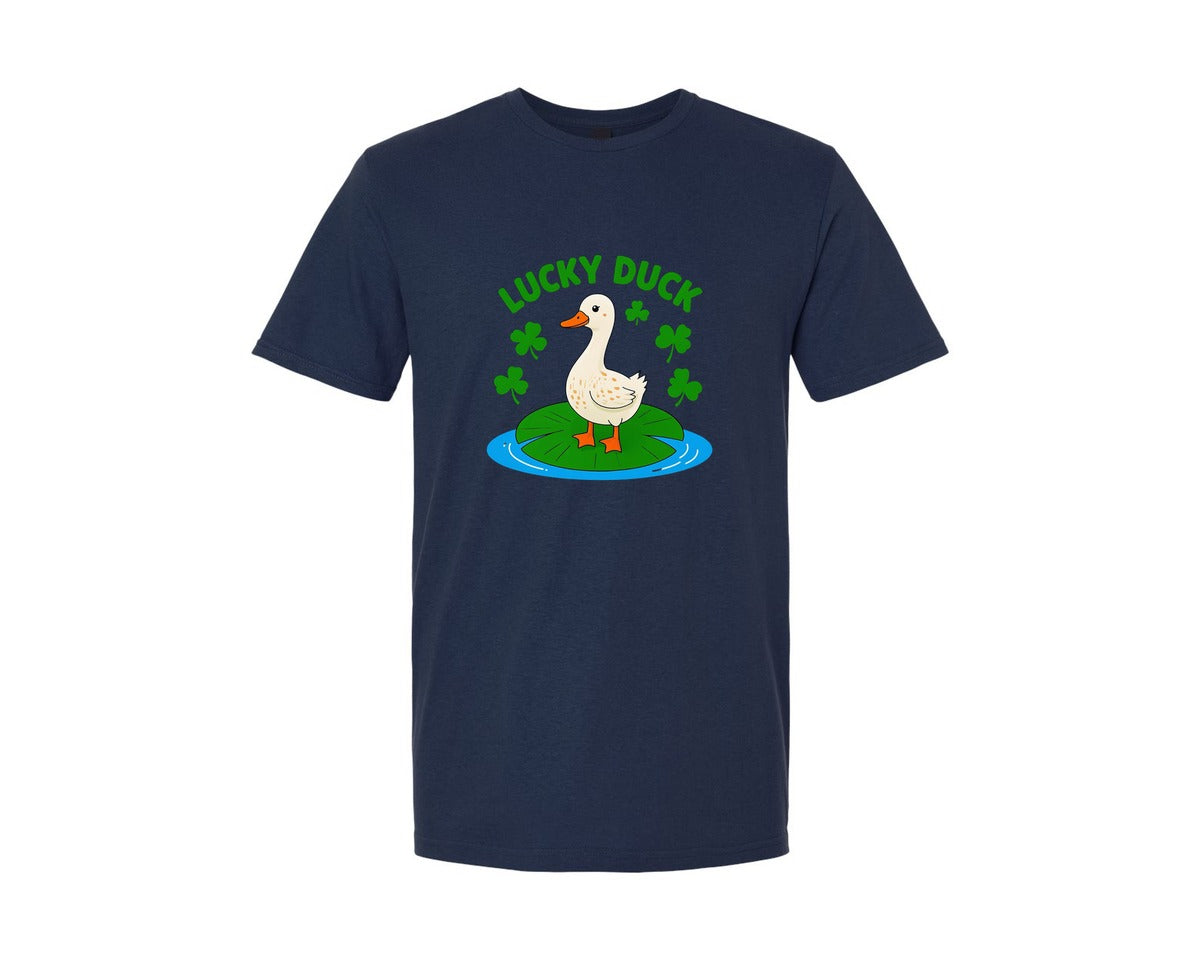 brand:Generic|color:Navy|Lucky Duck T Shirt Design 2 Graphic T-Shirt