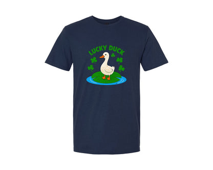 brand:Generic|color:Navy|Lucky Duck T Shirt Design 2 Graphic T-Shirt