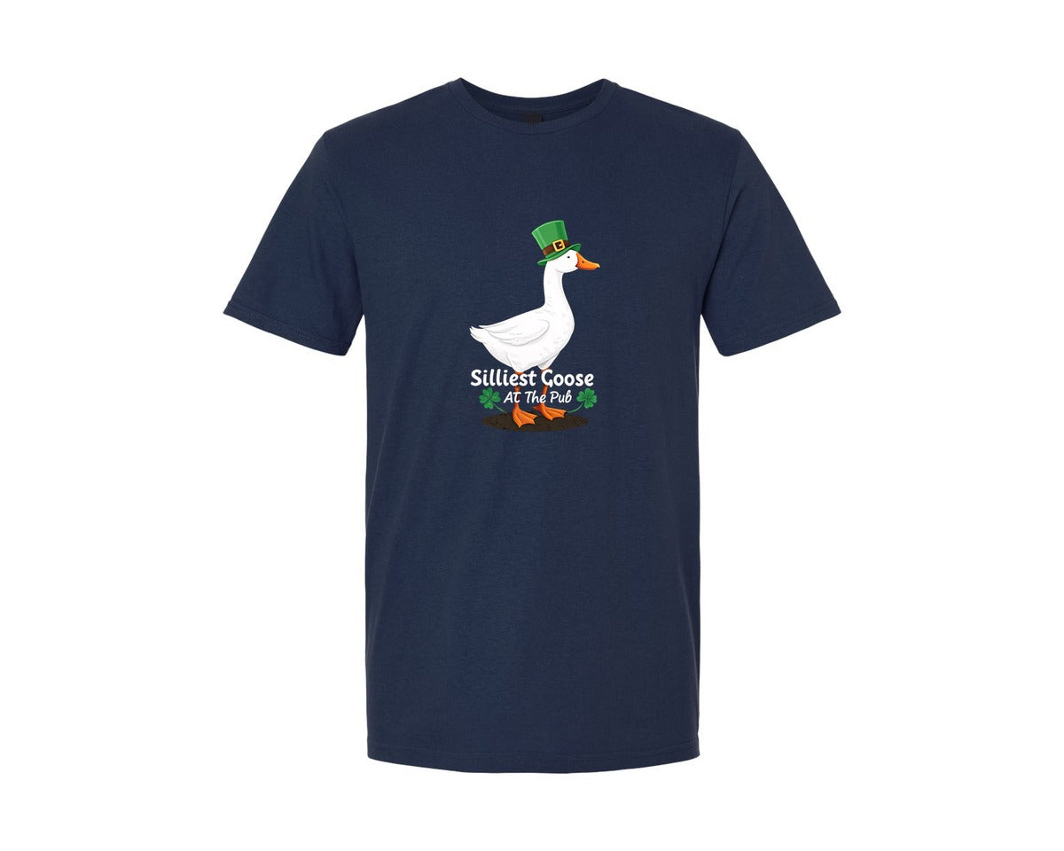 brand:Generic|color:Navy|Silly Goose St Patricks Funniest Graphic T-Shirt
