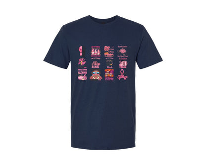 brand:Generic|color:Navy|Breast Cancer Halloween Graphic T-Shirt