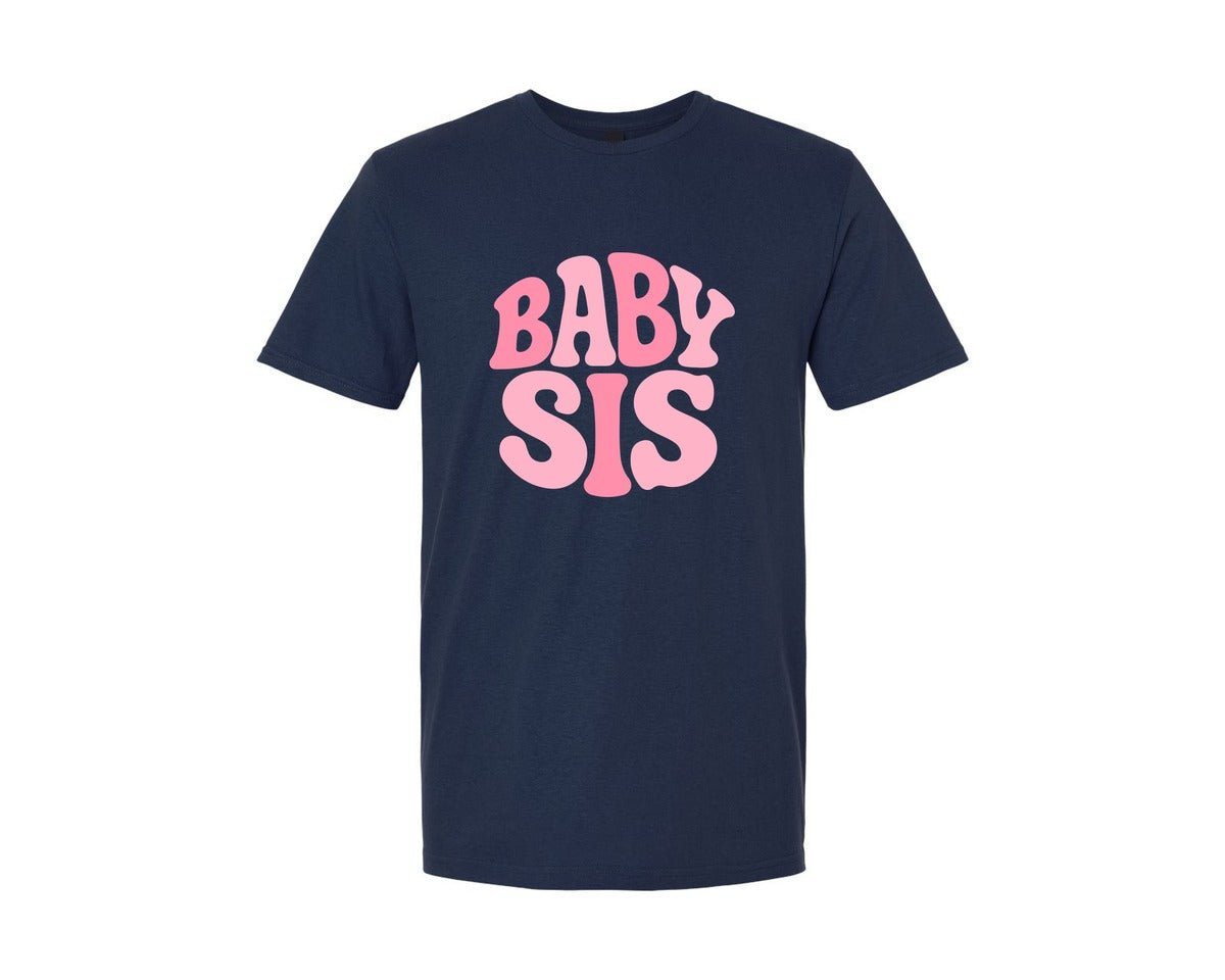 brand:Generic|color:Navy|Baby Sis T Shirt Design Graphic T-Shirt