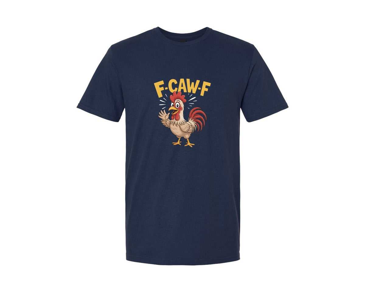 brand:Generic|color:Navy|Angry Rooster F Caw F Funny Bird Graphic T-Shirt