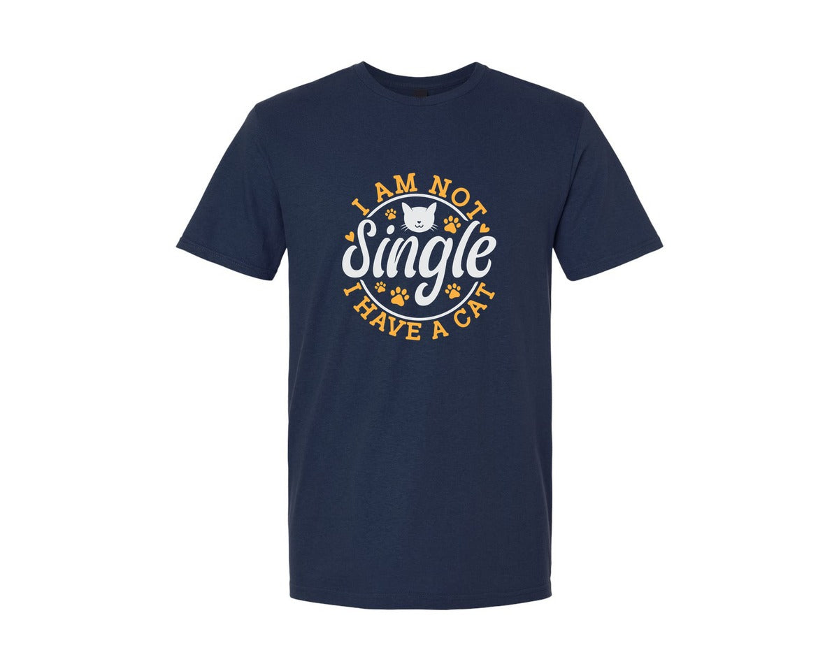 brand:Generic|color:Navy|I Am Not Single I Have A Cat T Shirt 6 Graphic T-Shirt