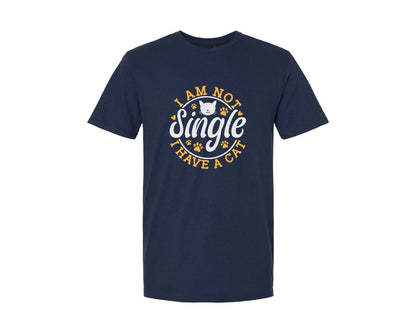 brand:Generic|color:Navy|I Am Not Single I Have A Cat T Shirt 6 Graphic T-Shirt