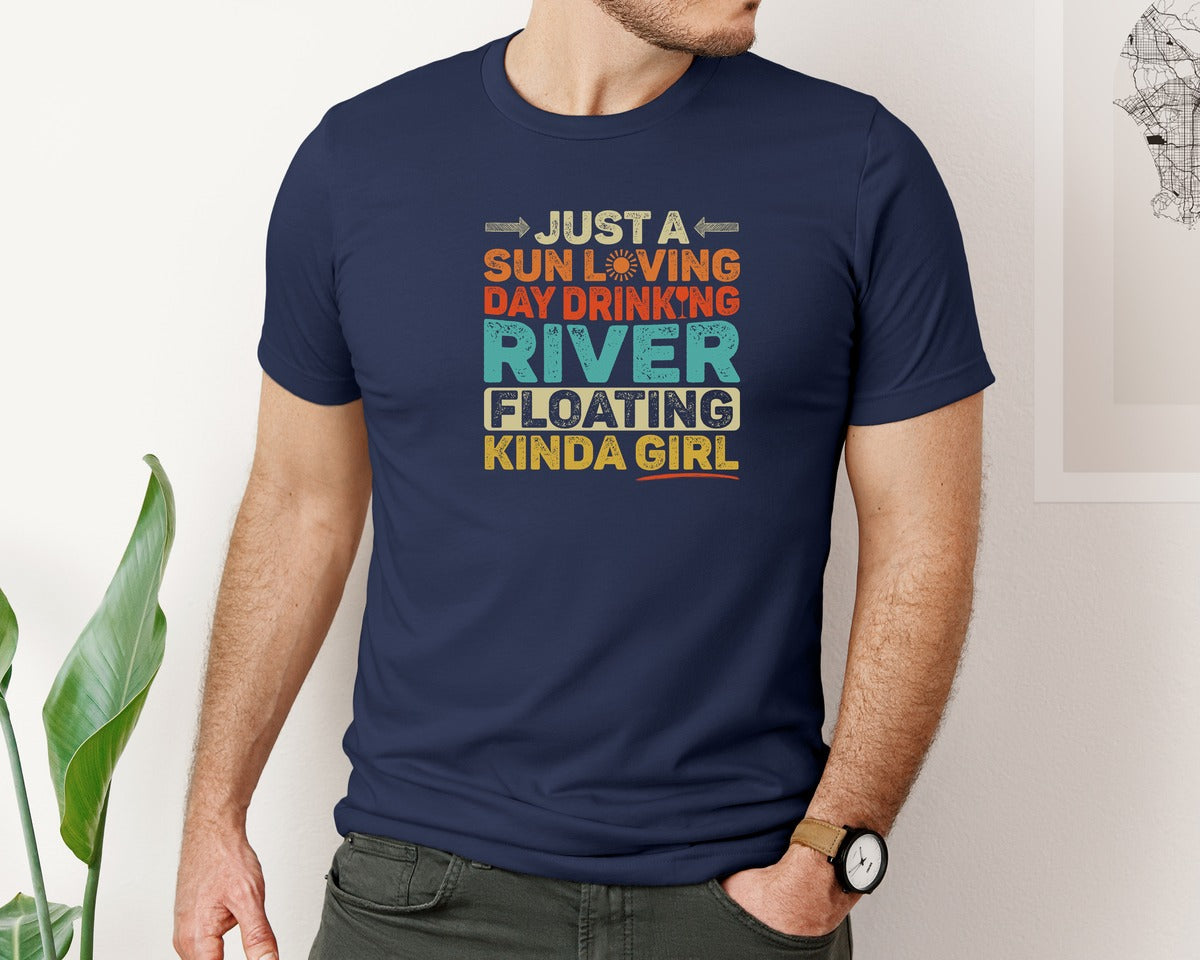 brand:Bella Canvas|color:Navy|Lake Life Float Trip Kinda Girl Graphic T-Shirt