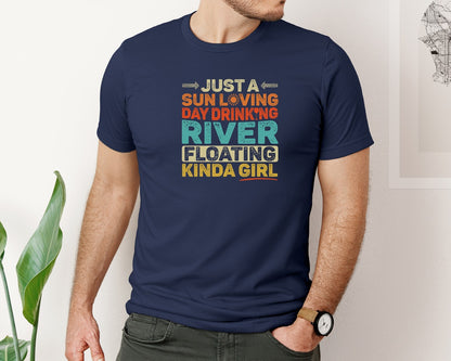 brand:Bella Canvas|color:Navy|Lake Life Float Trip Kinda Girl Graphic T-Shirt
