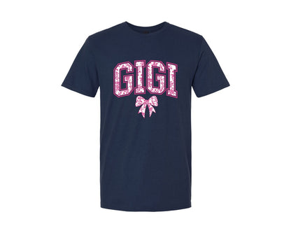brand:Generic|color:Navy|Gigi Chinoiserie Pink Coquette Bow Graphic T-Shirt