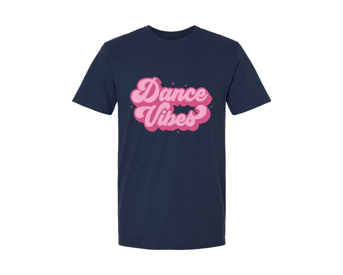 brand:Generic|color:Navy|Dance Vibes Retro Dancer Graphic T-Shirt