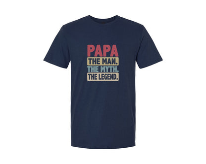 brand:Generic|color:Navy|Papa Shirt Father Shirt Graphic T-Shirt