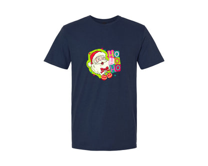 brand:Generic|color:Navy|Santa Ho Ho Ho Merry Christmas 2 Graphic T-Shirt