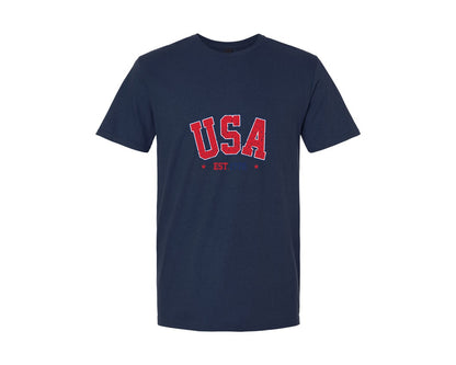 brand:Generic|color:Navy|Usa 1776 Independence Day Graphic T-Shirt