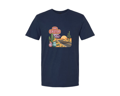 brand:Generic|color:Navy|Howdy Easter Western Desert Easter 3 Graphic T-Shirt