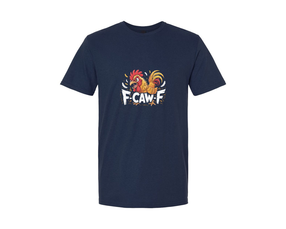 brand:Generic|color:Navy|F Caw F Chicken Funny Farm Animal Graphic T-Shirt