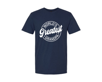 brand:Generic|color:Navy|Worlds Greatest Grandpa Father Day Graphic T-Shirt